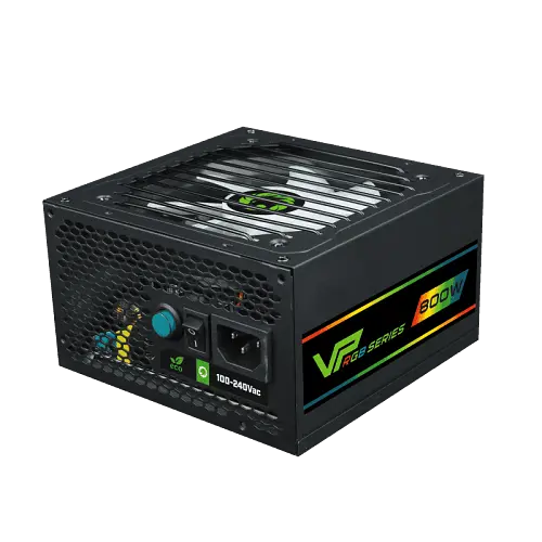 Блок живлення GameMax 800 Вт VP-800 RGB, Black, напівмодульний, 80+ Bronze, Active PFC, 12 см, 3xMolex / 6xSATA / 2x2+6-pin / 1x4+4-pin / 1x20+4-pin, захист OVP / UVP / OCP / OLP / OPP / SCP (VP-800-M-RGB) - фото 3