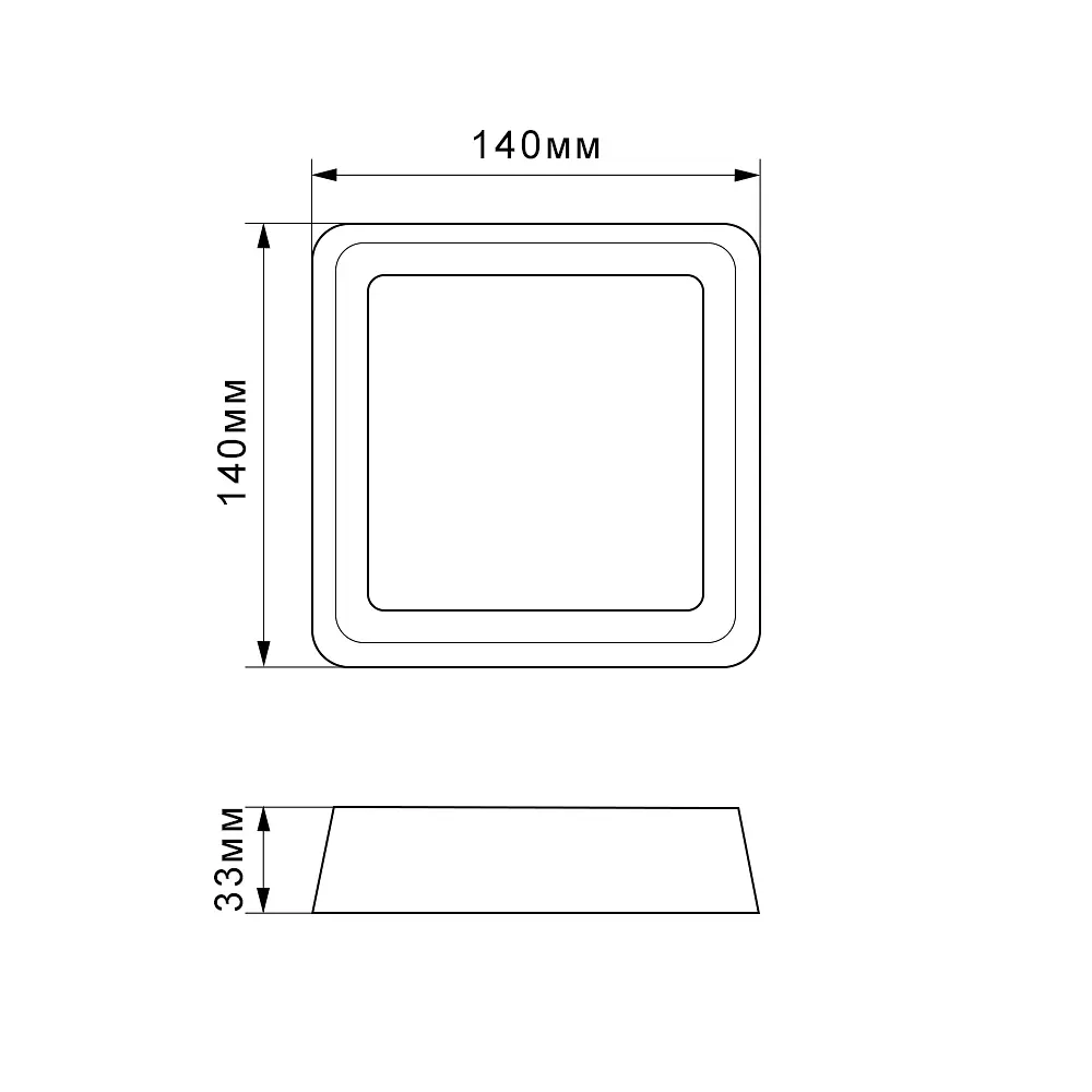 Світильник квадратний накладний Titanum LED 12W 5000K (TL-BHS20-125) - фото 5