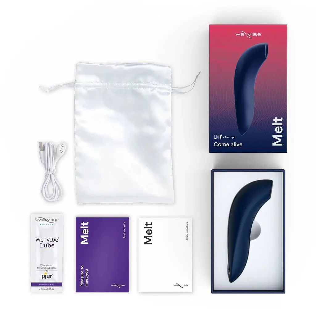 Вакуумний смарт-стимулятор для пар Melt by We-Vibe Midnight Blue, зручно поєднувати з проникним секс - фото 6