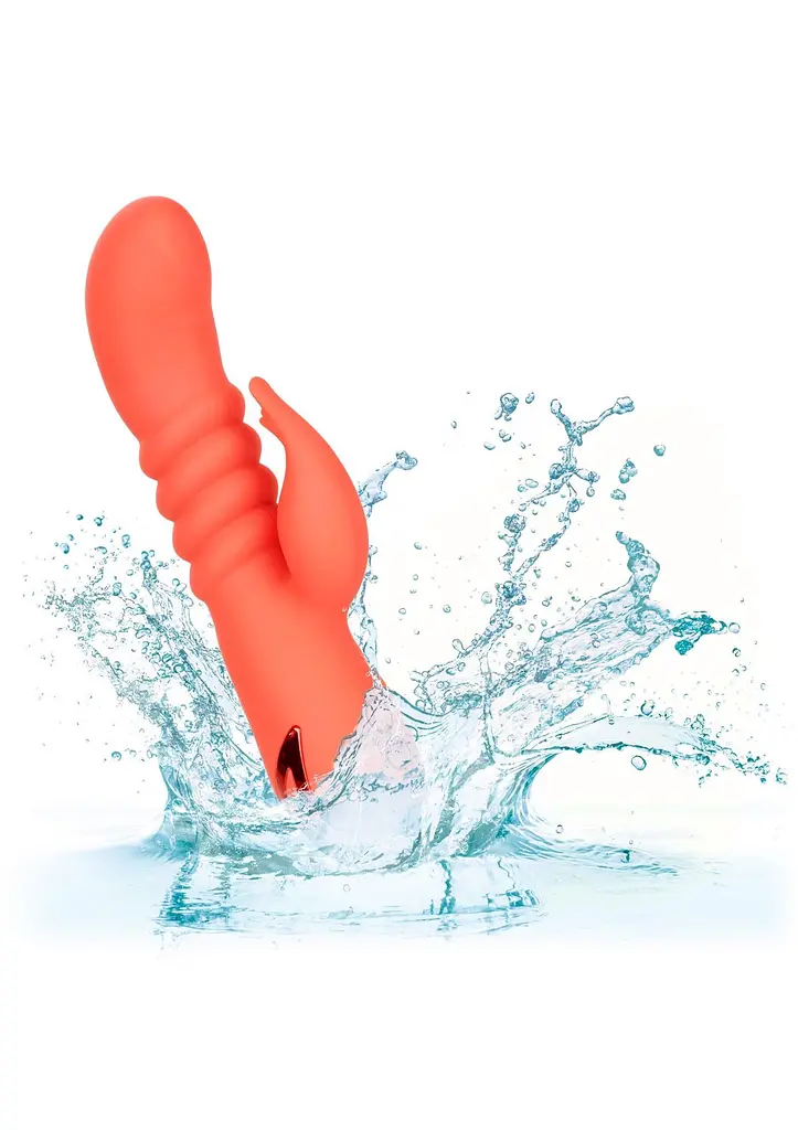 Вибратор-кролик CalExotics Orange County Cutie 21 см оранжевый - фото 6