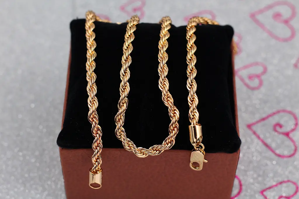 Ланцюг Xuping Jewelry канатик 45 см 4 мм золотистий - фото 2