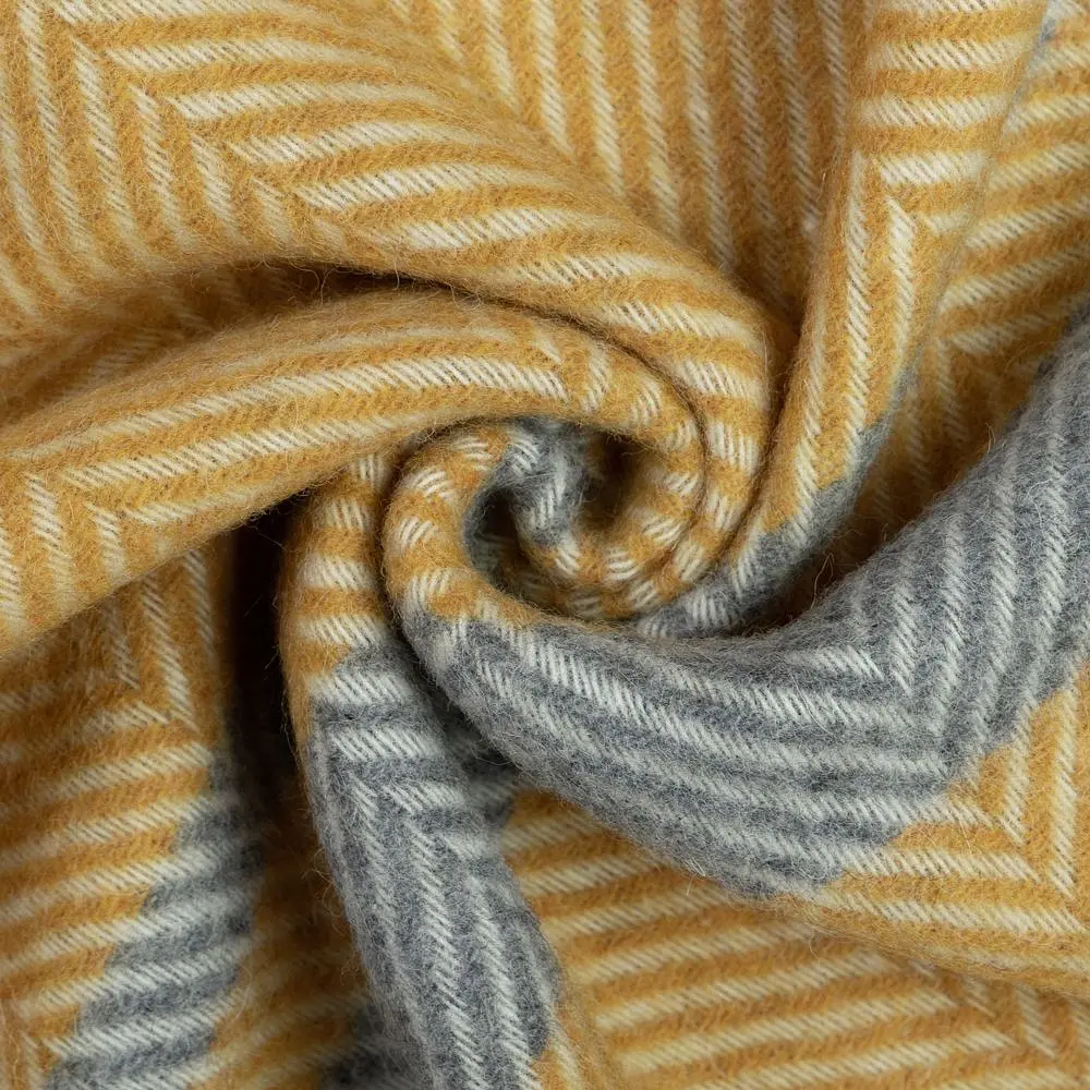 Плед Love You Sport меринос 140х200 см гірчичний (4489) - фото 3