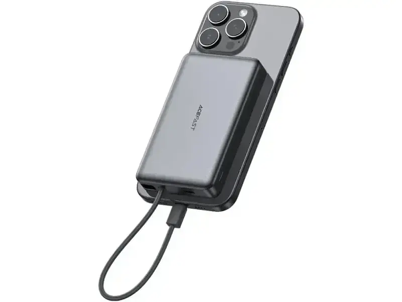 Зовнішній акумулятор (Power Bank) Acefast M18 Magnetic 10000mAh 22.5W Black - фото 3