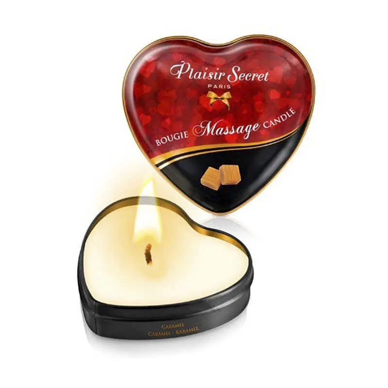 Масажна свічка Plaisirs Secrets Caramel з ароматом карамелі, 35 мл