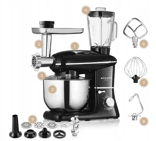 Кухонний комбайн Mozano планетарний Kitchen Assistant 6 в 1 3200 Вт чаша 6.2 л - фото 5