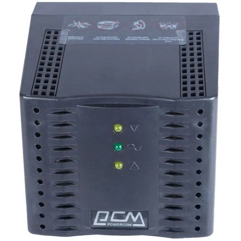 Стабілізатор напруги Powercom TCA-2000 чорний - фото 2