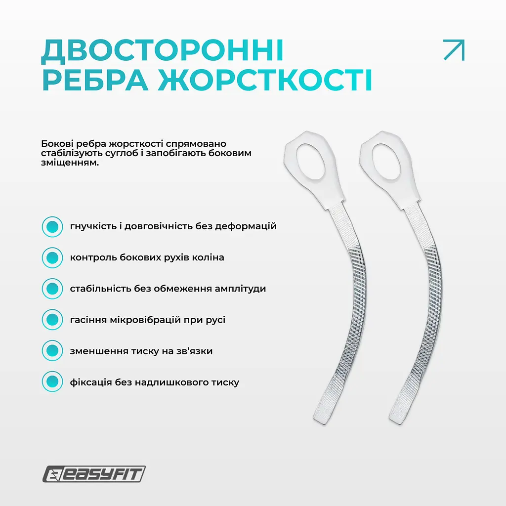 Бандаж (наколінник) ортопедичний для колінного суглоба з ребрами жорсткості та силіконовою вставкою (сірий). Розмір M - фото 4