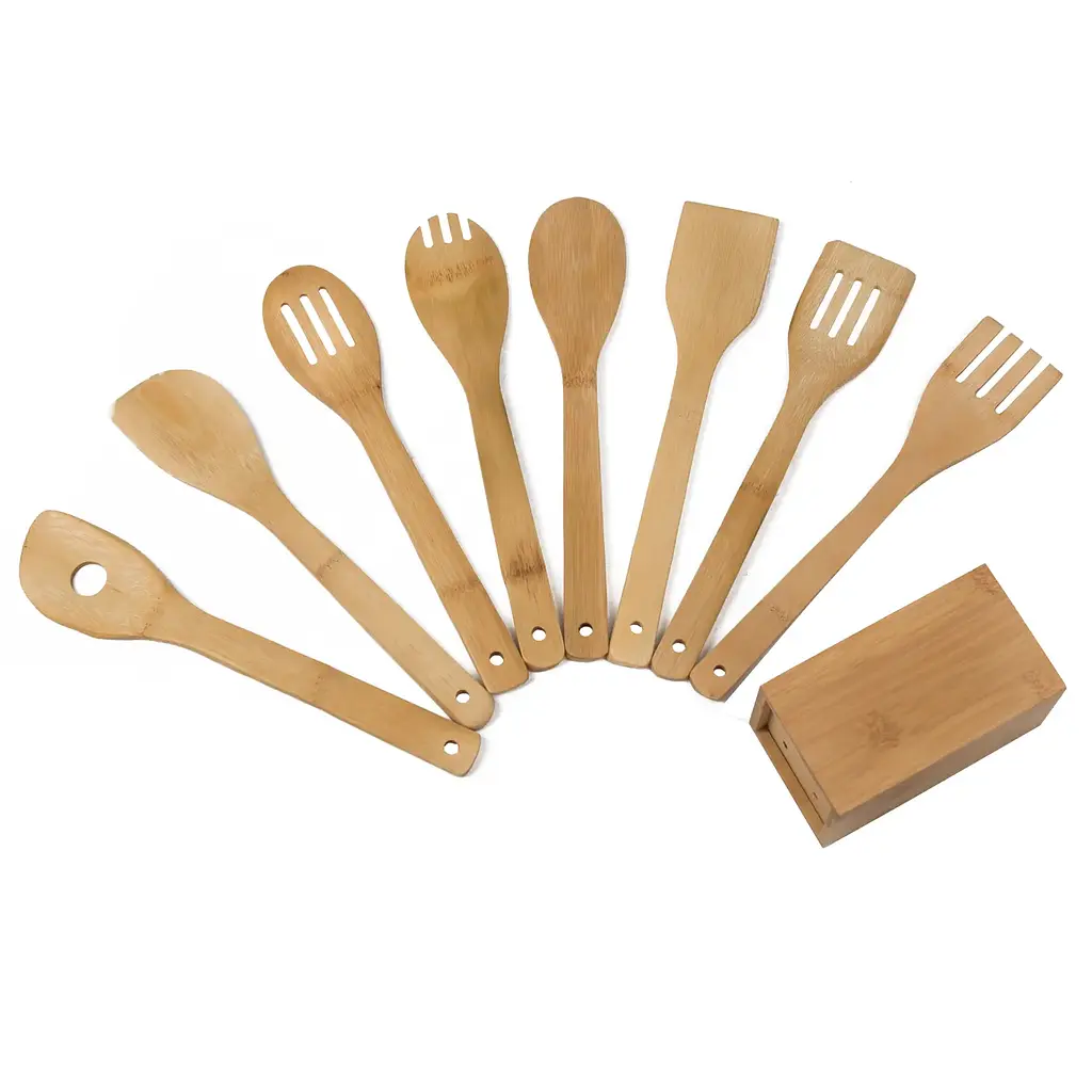 Набір кухонного приладдя Supretto бамбуковий коричневий 9 шт. (91660001) - фото 2