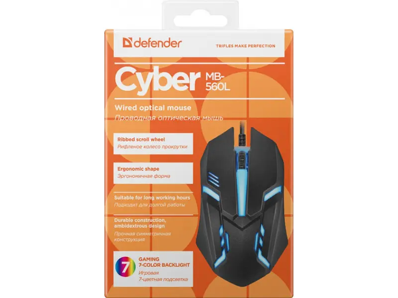Миша Defender Cyber ​​MB-560L USB Black (52560) - фото 4
