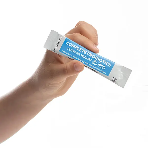 Пробиотики и пребиотики Dr. Mercola Complete Probiotics for Kids, 30 пакетиков - Малина - фото 5