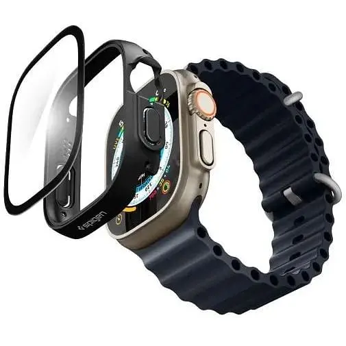 Захисний чохол зі склом Spigen Thin Fit 360 Black для Apple Watch Ultra/Ultra 2 49mm (ACS05558) - фото 3