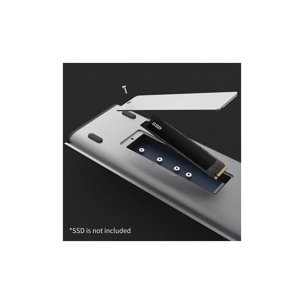 Порт-реплікатор J5create Dock-Station USB-C 10Gbps, 12-in-1 (слот M2 NVMe/хаб/HDMI/DP/PD/картрид/LAN) (JCD552-N) - фото 8