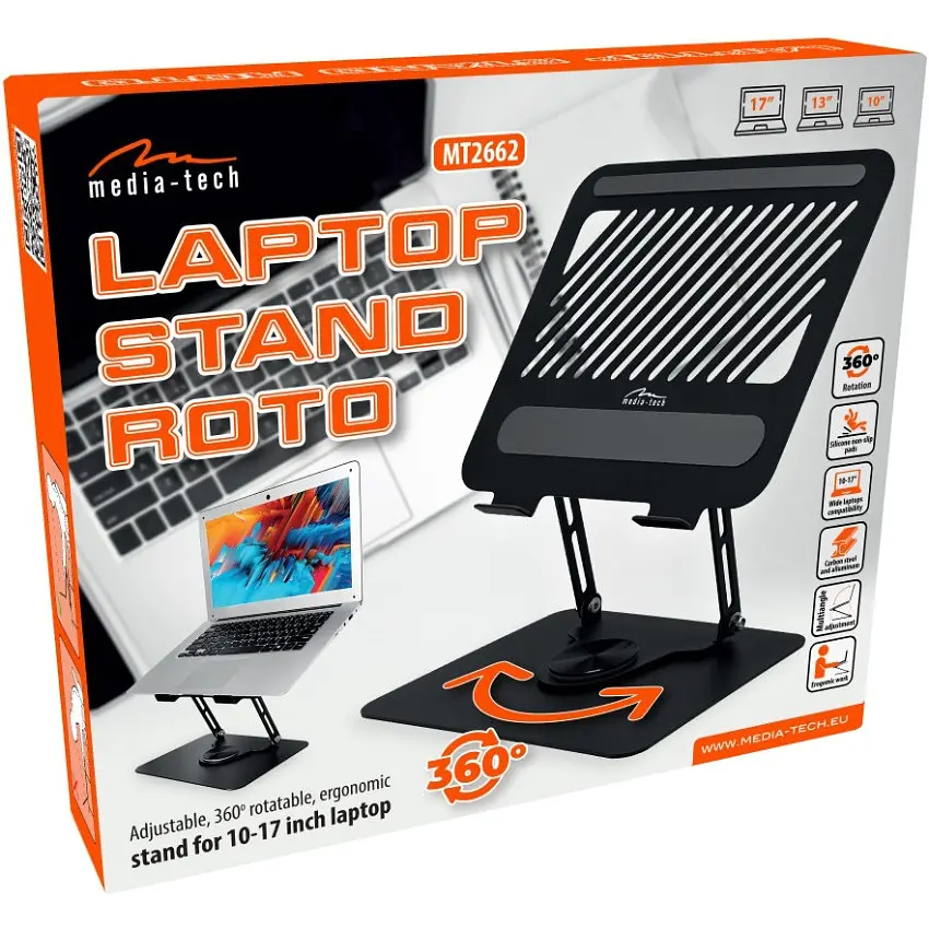 Підставка для ноутбука Media-Tech MT2662 ROTO 10-17" Aluminum Alloy - фото 5