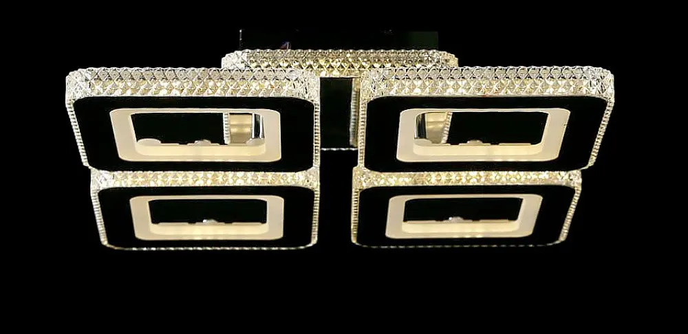 Сучасна стельова LED-люстра LT8010/4 LED (CH) - хром, 240 Вт, діаметр 52 см, від 13 до 20 м2 - фото 3