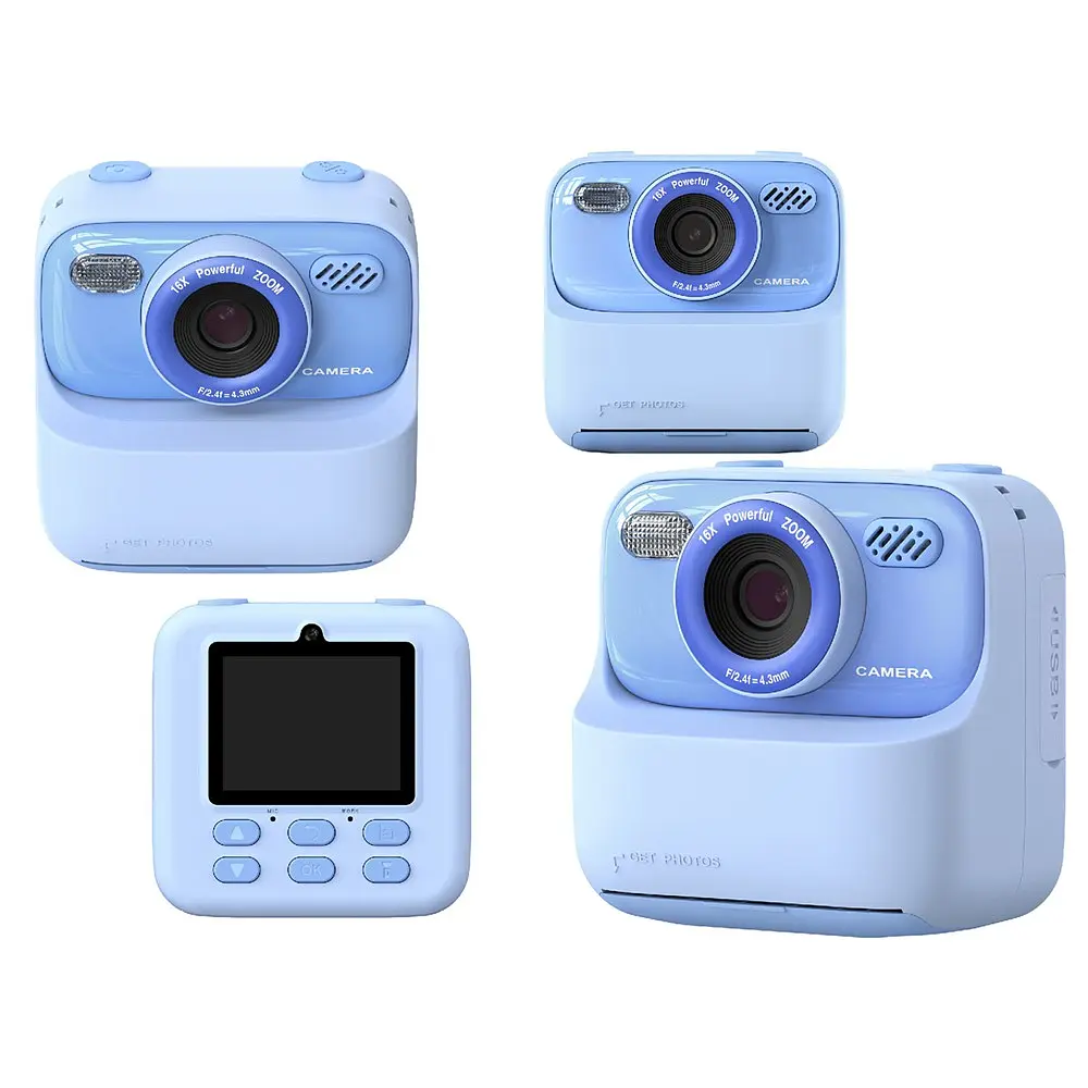 Дитяча камера миттєвого друку Instant Print Camera P79 (Синій) - фото 4