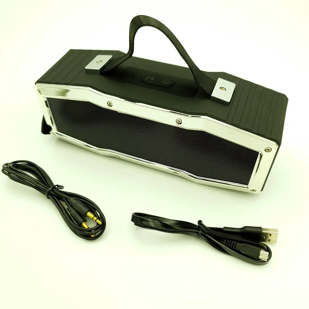 Бездротова акумуляторна колонка Bluetooth акустика FM MP3 AUX USB Hopestar A9 чорний - фото 4