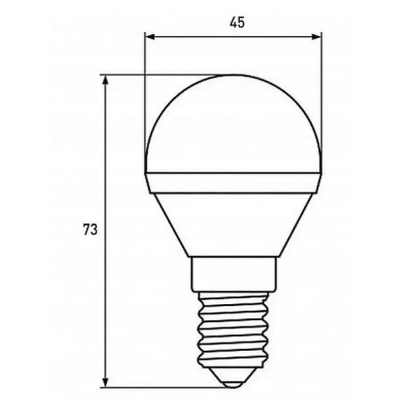 Лампочка EUROELECTRIC LED G45 5W E14 4000K 220V (LED-G45-05144(EE)) - фото 3