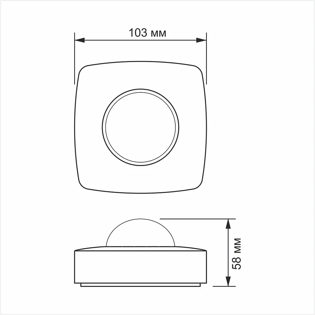 Датчик движения и освещенности Videx 220V 1200W инфракрасный белый (VL-SPC24W) - фото 5