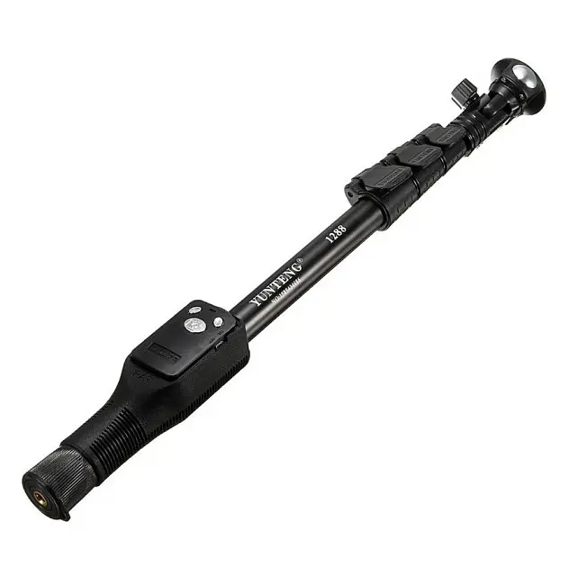 Професійний Bluetooth монопод селфі палиця з пультом 42,5-125см Yunteng YT-1288 чорний