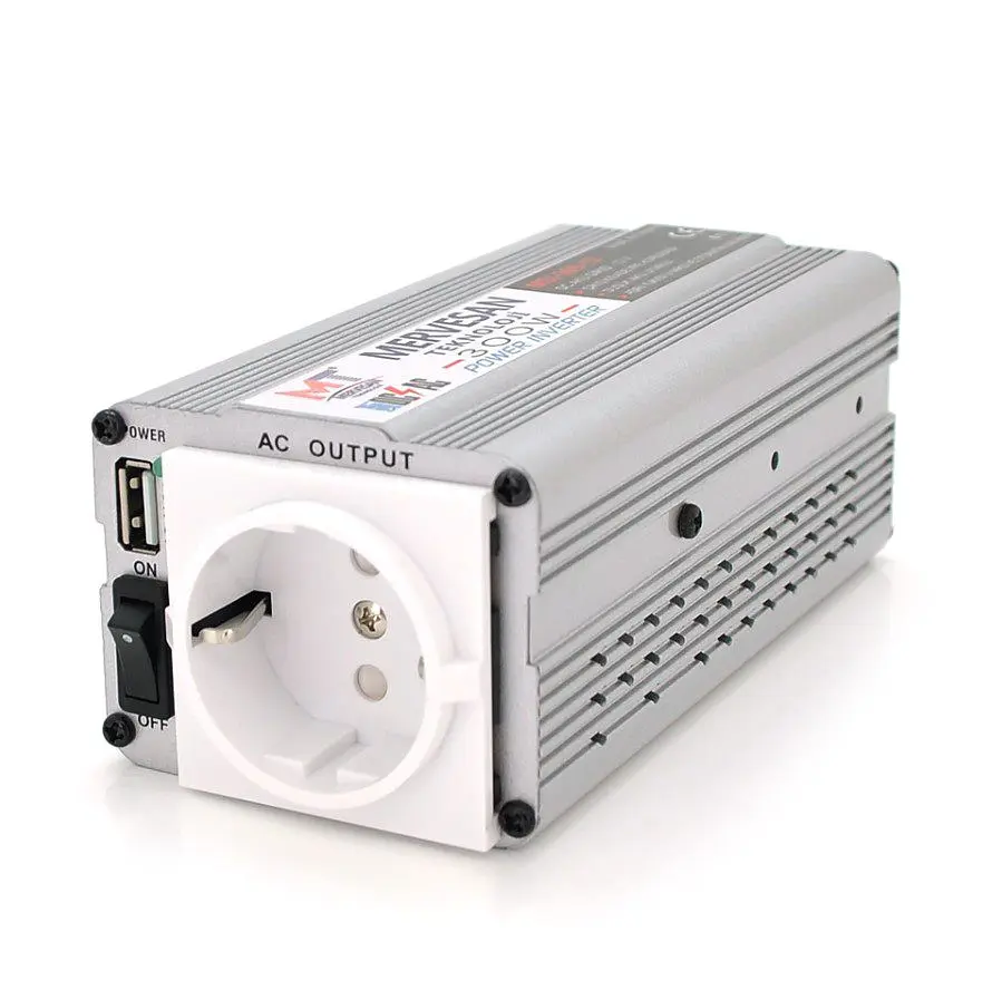Инвертор напряжения Mervesan MSI300, 12V/220V, 300Вт, 12/220V, approximated, 1 розетка, клемы - фото 2