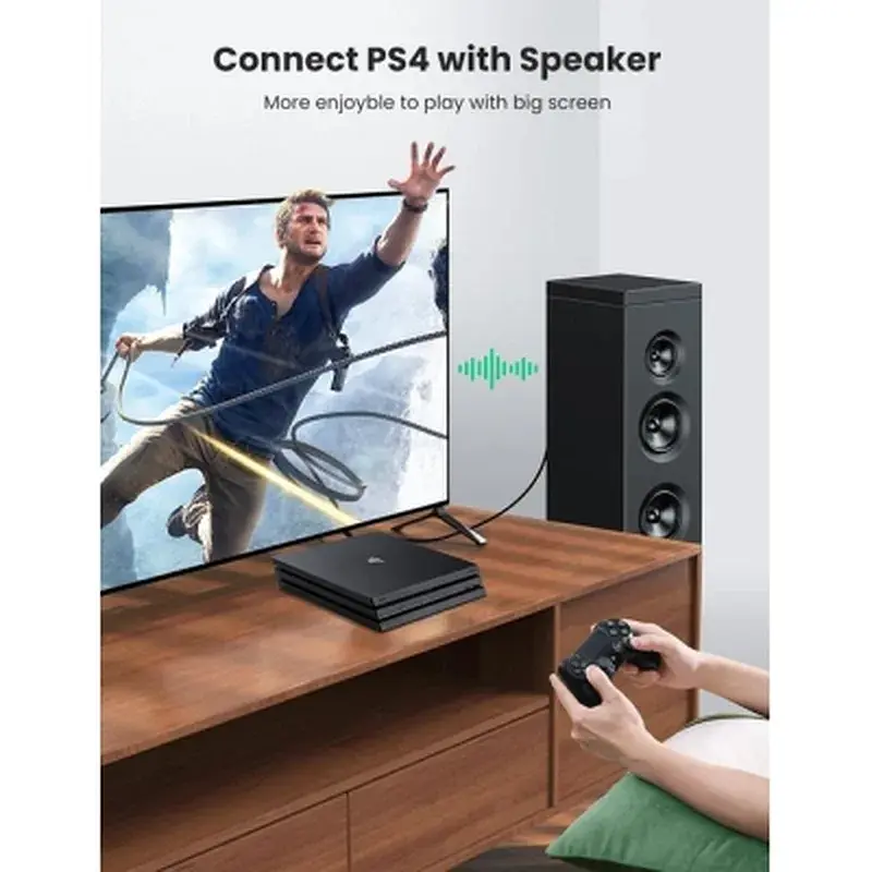 Кабель мультимедійний Optical Toslink 1.0m AV122 black Ugreen (70890) - фото 6