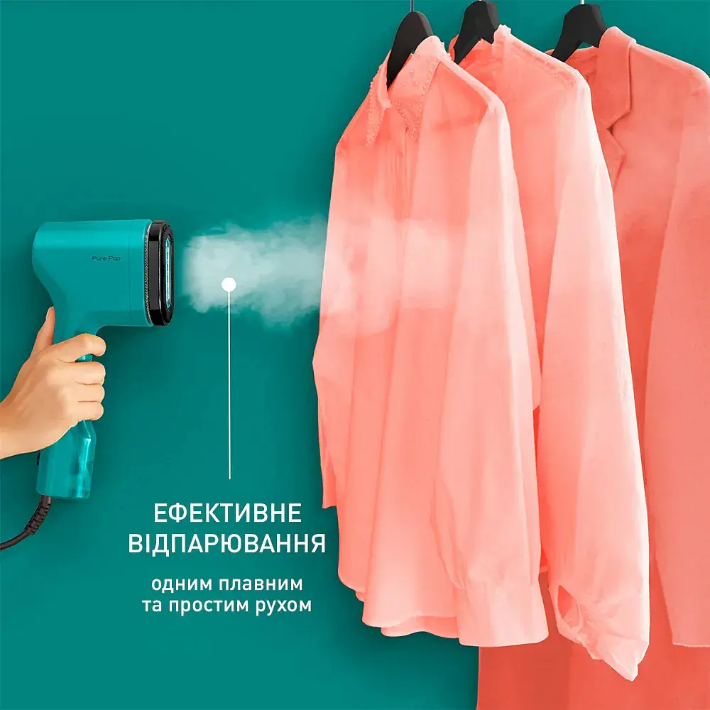 Компактний відпарювач Tefal Pure Pop зелений 1300 Вт (DT2024E1) - фото 11