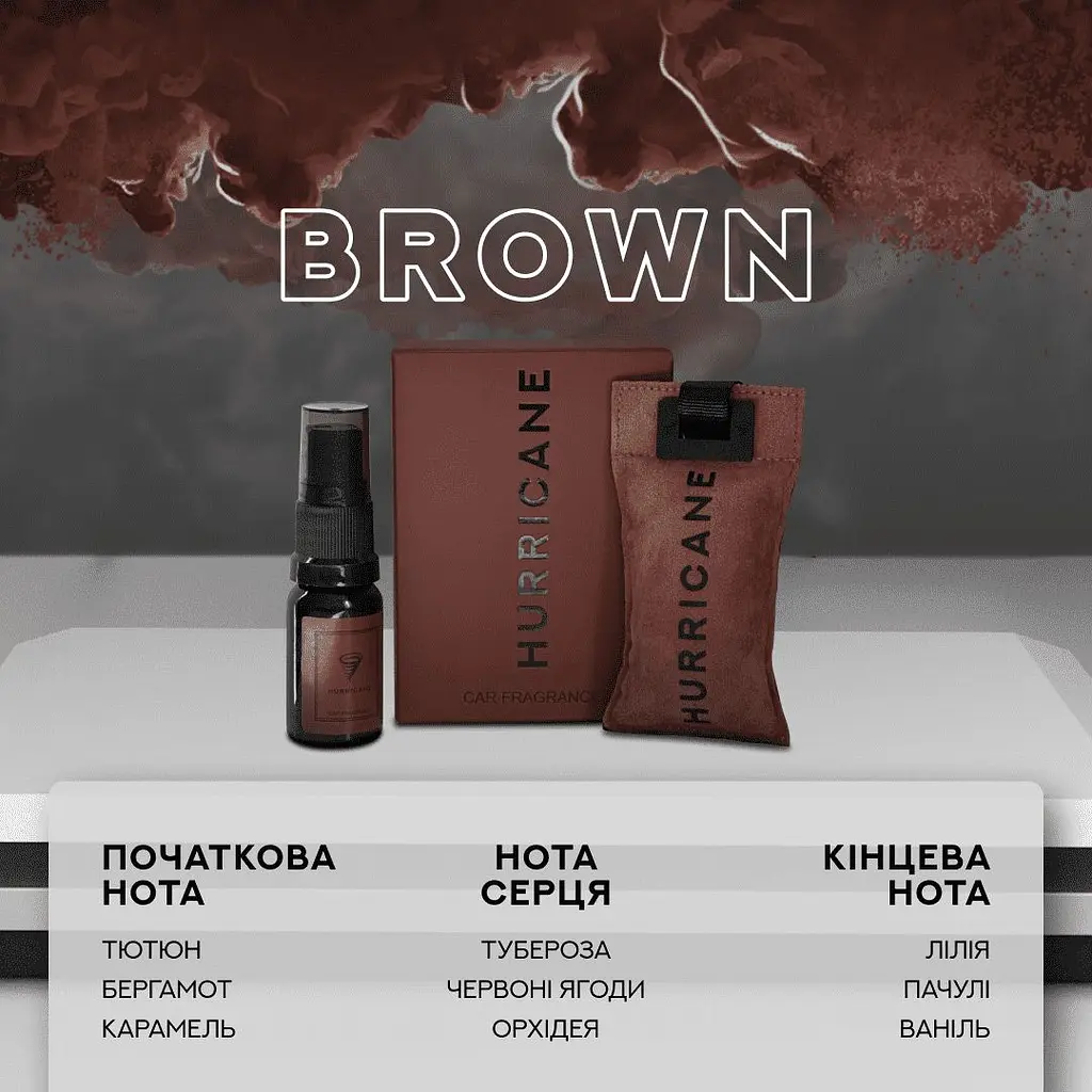 Автомобільне аромасаше Hurricane Brown Mirror Standart [135337] - фото 2