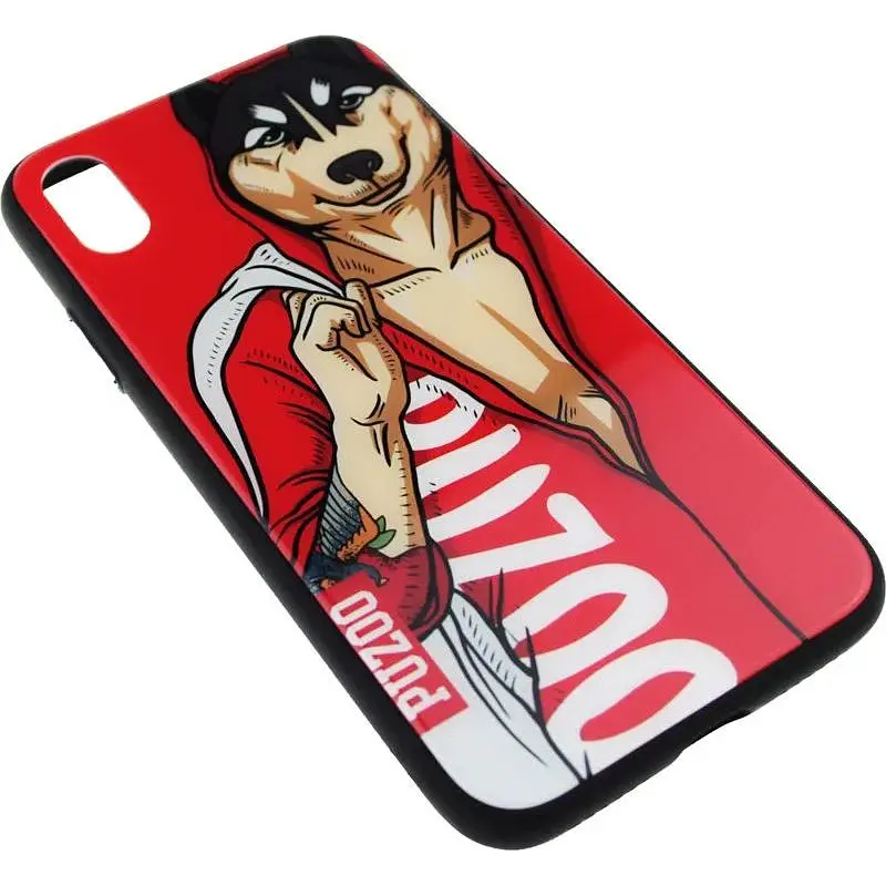 Чохол-накладка PUZOO Glass Printing with TPU Yuppie iPhone X Red Du - фото 3