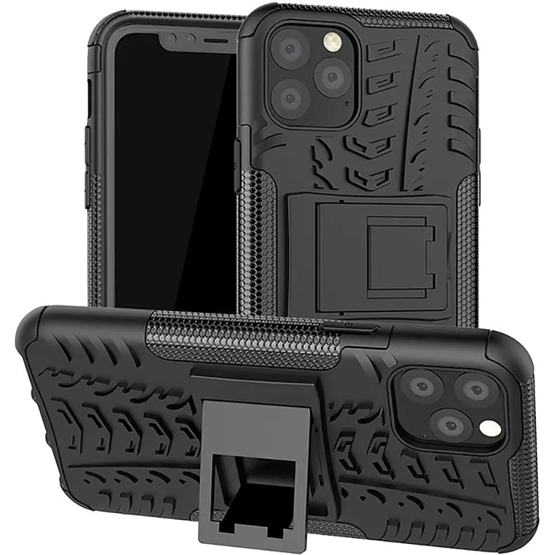 Чохол-накладка Toto Dazzle Kickstand 2 in 1 Case Apple iPhone 11 Pro Black - фото 2