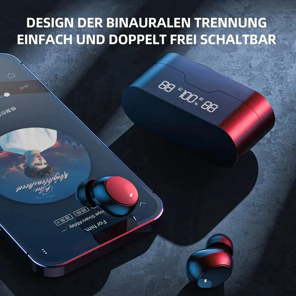 Бездротові навушники Bluetooth з мікрофоном і сенсорним керуванням - фото 3