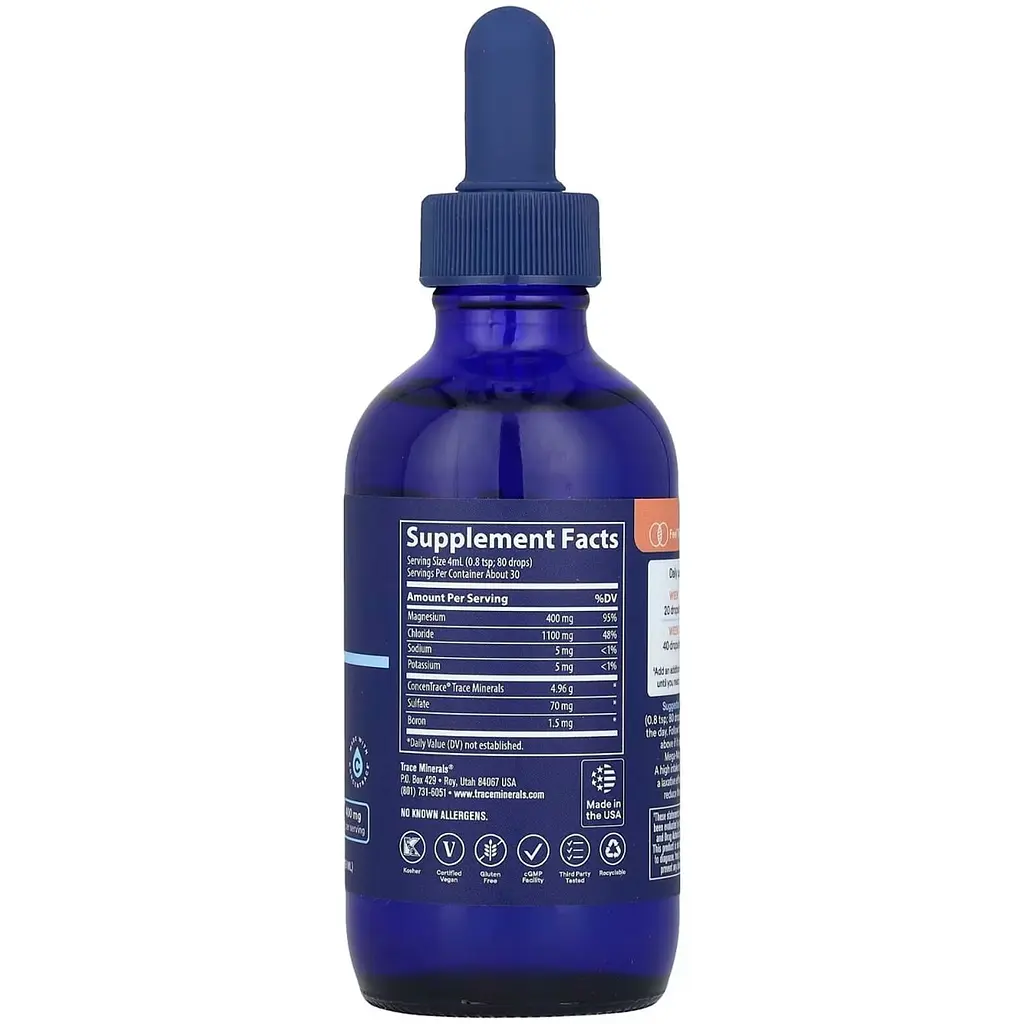 Іонний магній з мінералами Trace Minerals Mega-Mag 400 мг 118 мл - фото 2