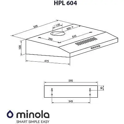 Витяжка пласка Minola HPL 604 WH - фото 4