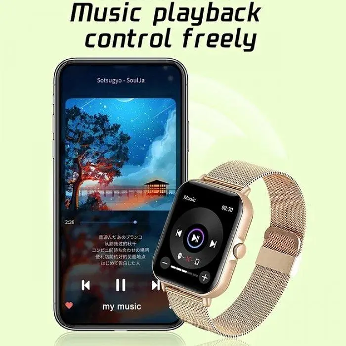 TAOMELY B85 SmartWatch Розумний смартгодинник із золотим ремінцем жіночий - фото 2
