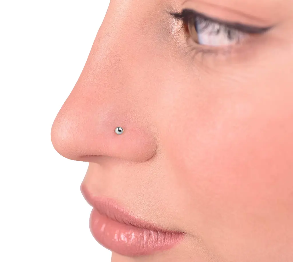 Срібний пірсинг в ніс (6013) - фото 3