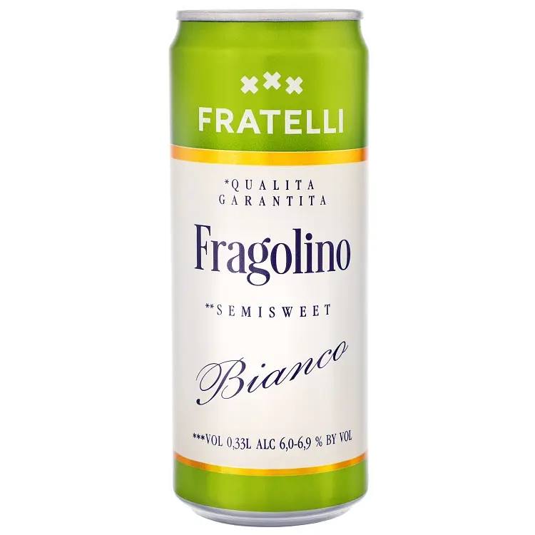 Упаковка напитка винного Fratelli Fragolino Bianco 6.9% 7.92 л (0.33 л х 24 шт.) - фото 2