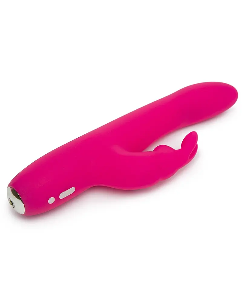 Вібратор-кролик Happy Rabbit Slimline Curve з тонким стволом, 24.1х3.4 см - фото 4