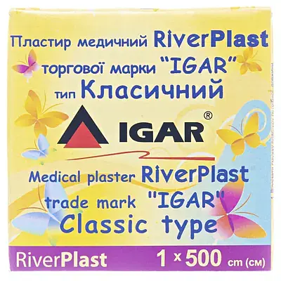 Пластир катушка медичний Igar RiverPlast Класичний 1 x 500 см. Бавовняна основа - фото 2