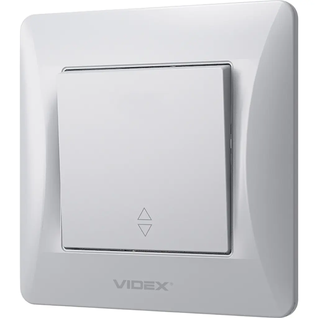 Вимикач одноклавішний Videx Binera прохідний срібний шовк 1 шт. - фото 2