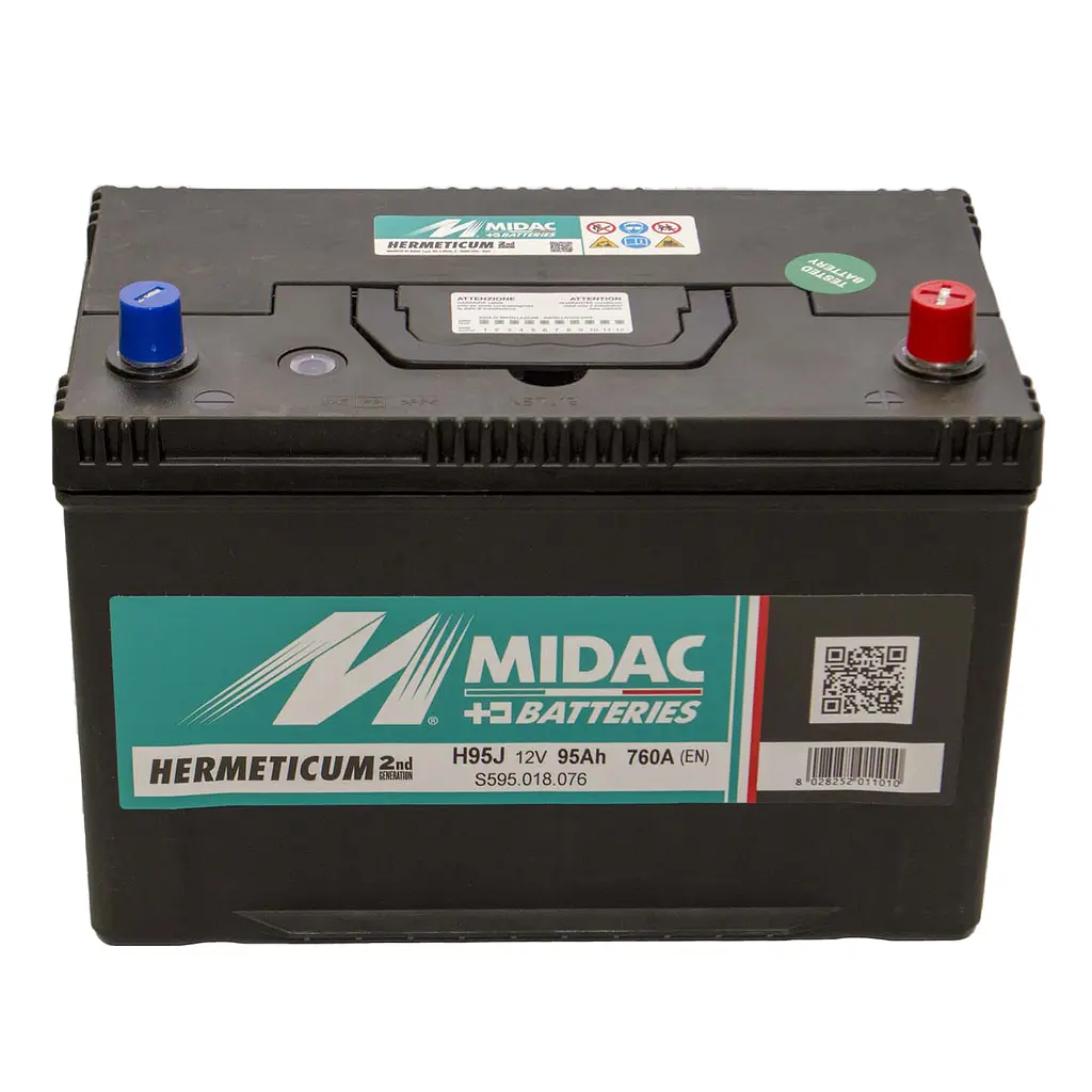 Аккумулятор 6СТ-95A MIDAC HERMETICUM Asia, 12V, 95Ah (-/+), 12В, EN760А - фото 2