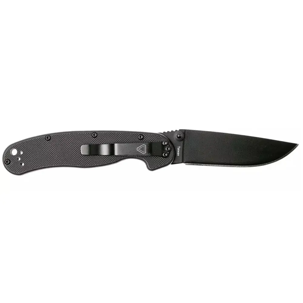 Нож Ontario Knife RAT II AUS-8 BB Black - фото 2