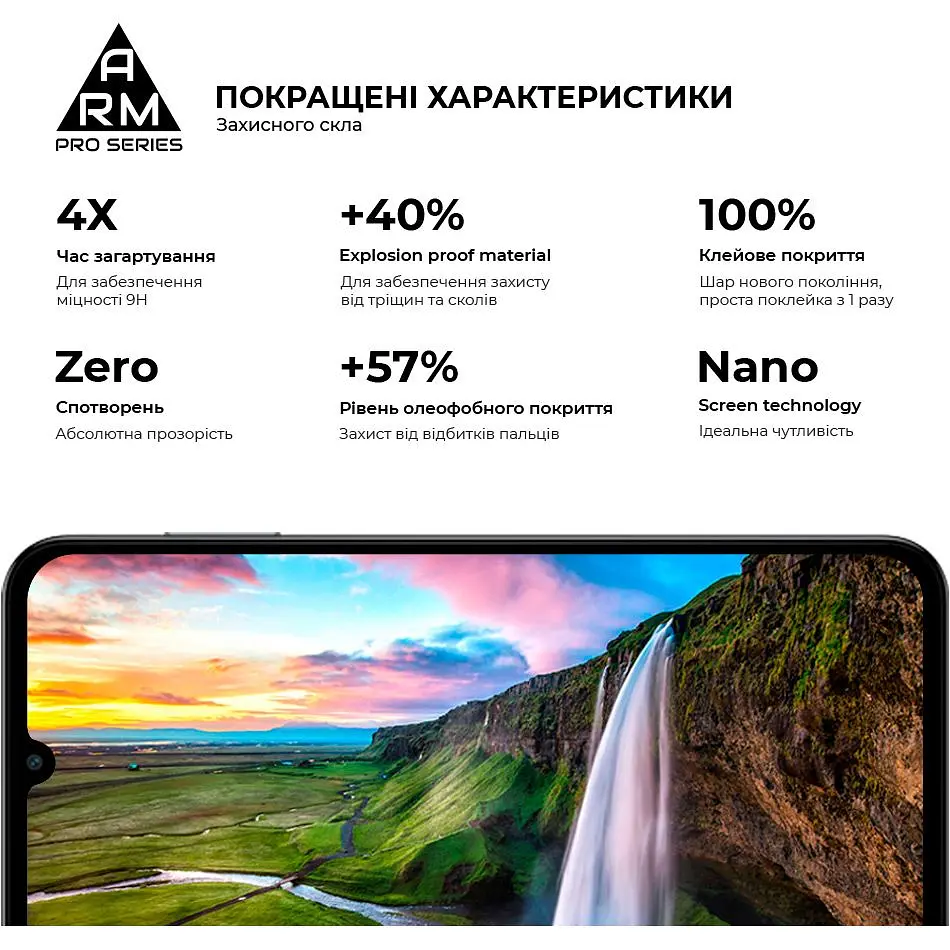 Захисне скло ArmorStandart Full Pro Glass для Samsung M15 5G Black [ARM74368] [106087] - фото 4