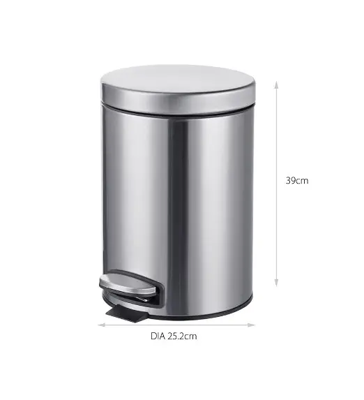Відро для сміття Mixxus Ellipse-TC0212 SS Color з плавним закриттям, кругле, 12 л, нержавійка (MI8399) - фото 9