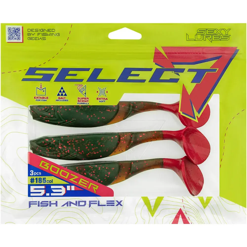 Силікон Select Boozer SE 5.3" 185 (3 шт/уп) - фото 2