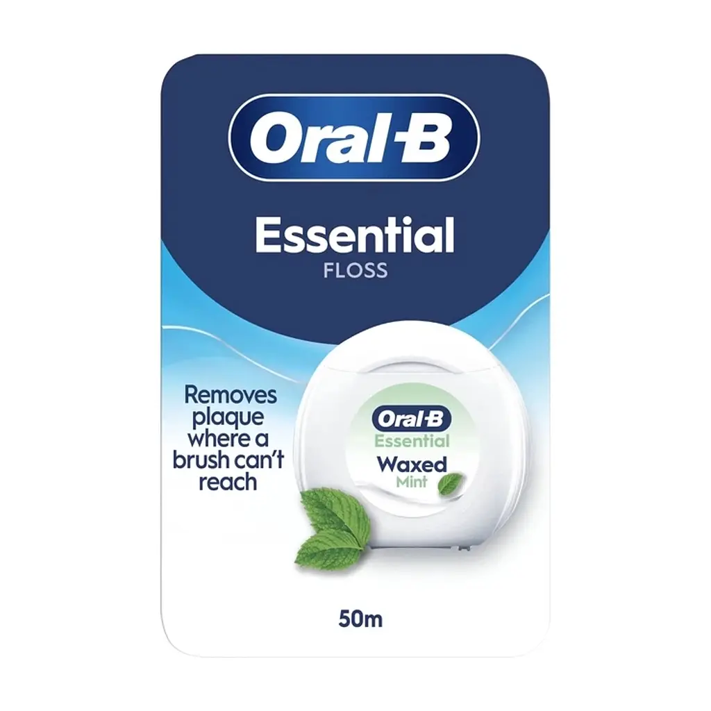 Зубна нитка Oral-B Essential Floss М'ятна Вощена 50 м (8006530045667)