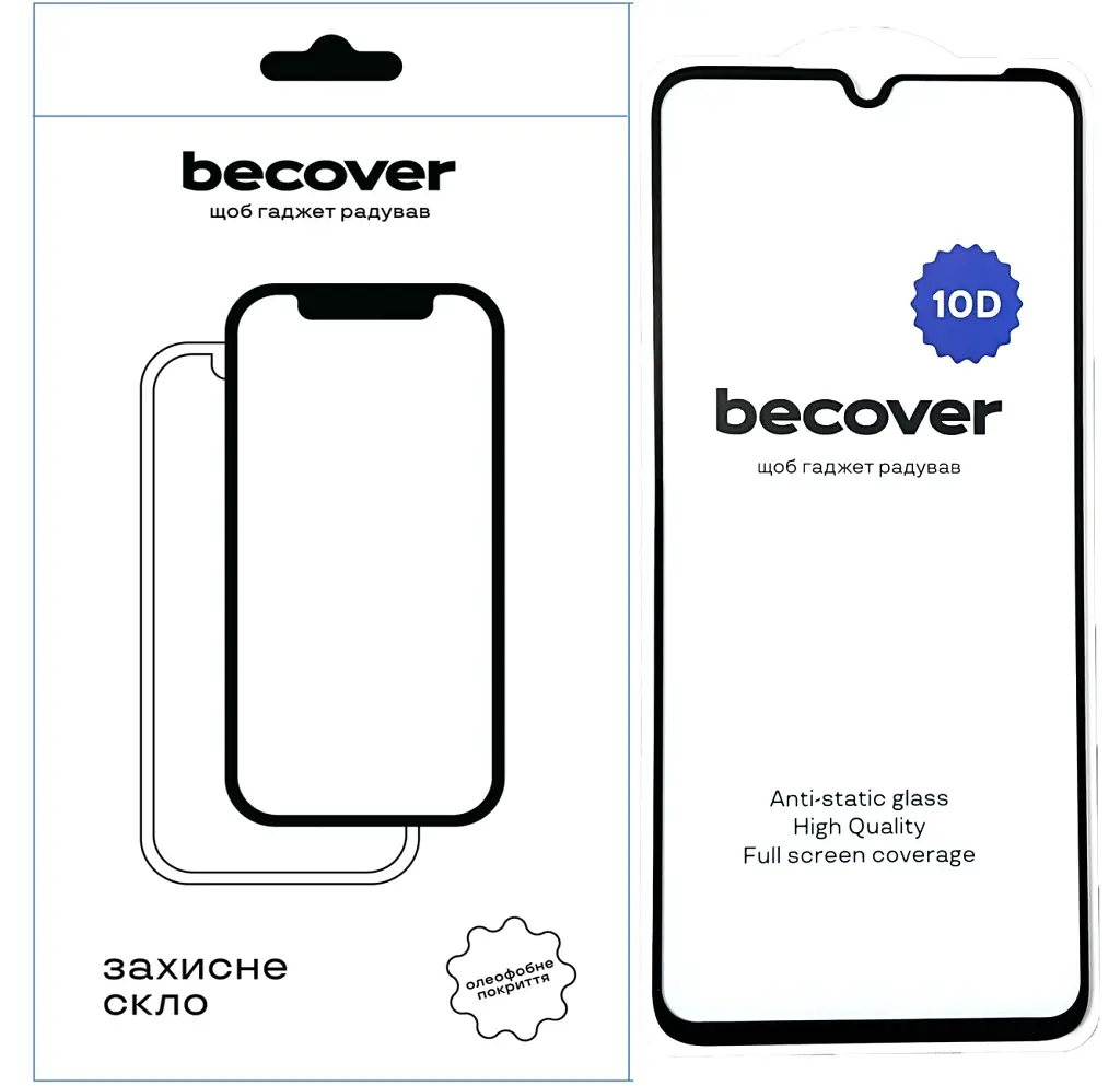 Скло захисне BeCover Honor X7a 10D Black (711334) - фото 2