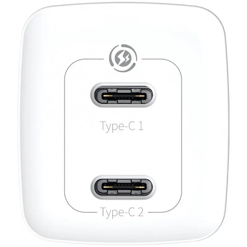 Мережевий зарядний пристрій Baseus GaN Lite 2Type-C 65W CCGAN2L-E02 White - фото 3