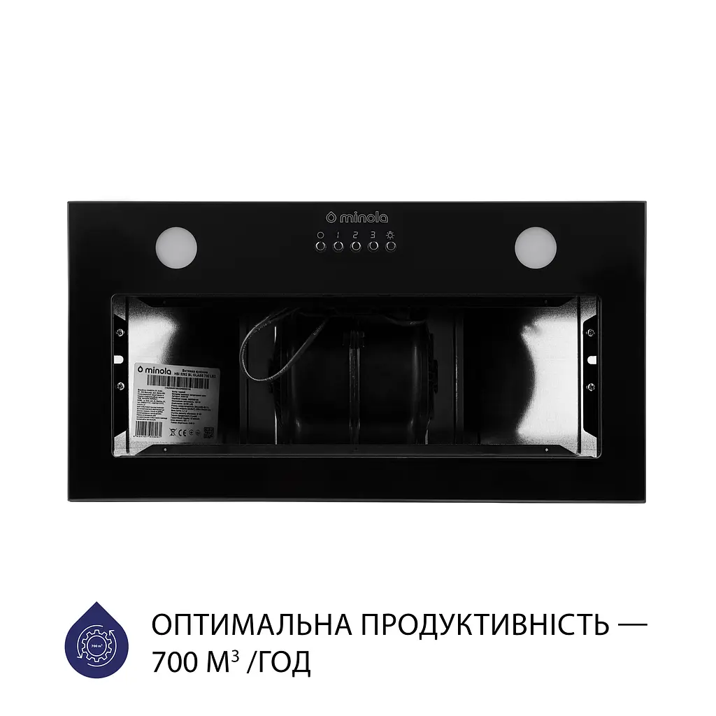Витяжка повновбудована MINOLA HBI 5262 BL GLASS 700 LED - фото 4