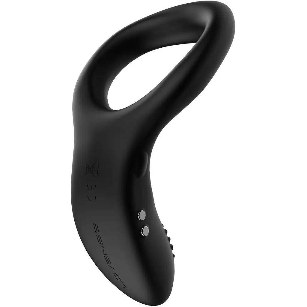 Віброкільце з керуванням зі смартфона Lovense Diamo Cock Ring, 11.3х4.4 см (чорний)