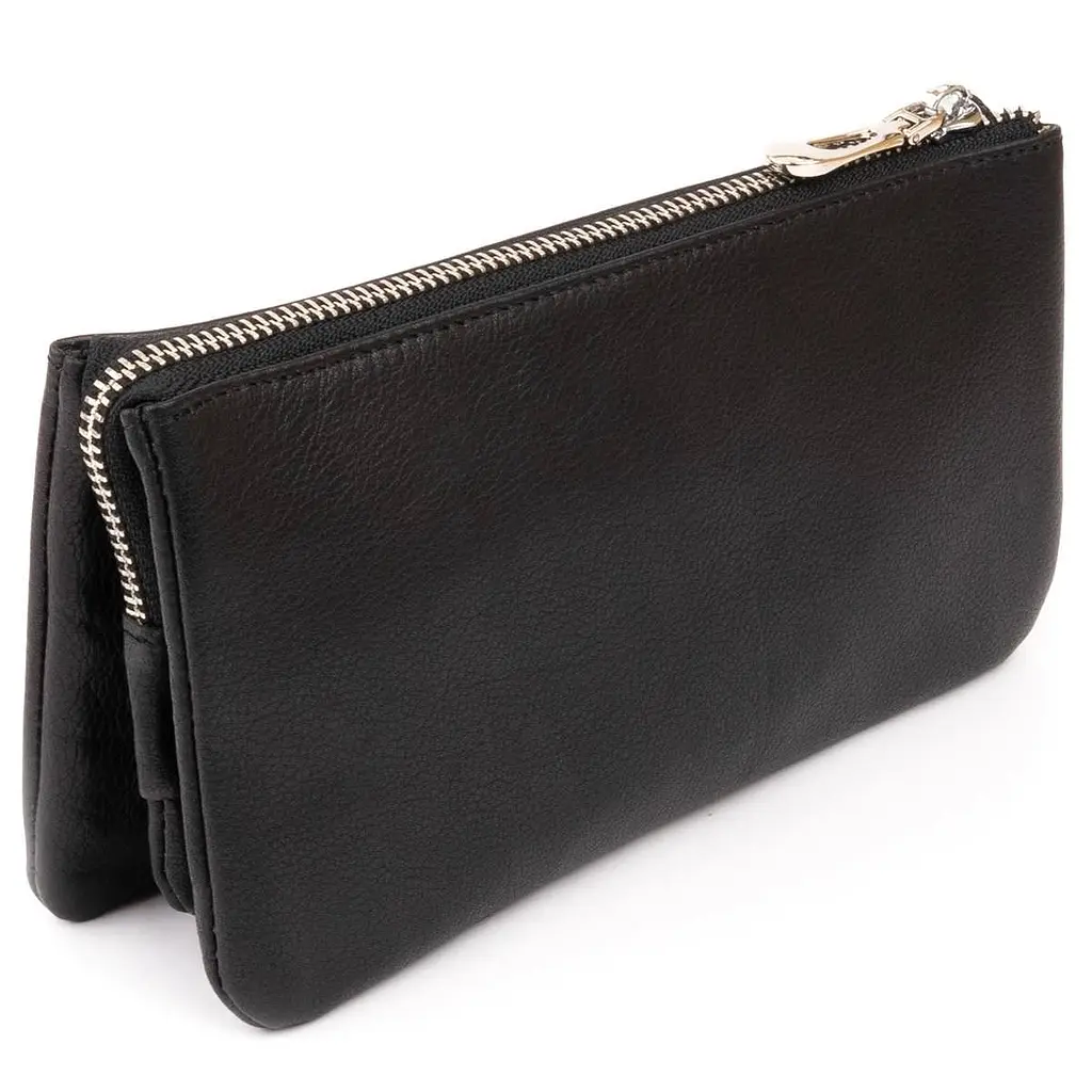Місткий клатч на два відділення жіночий ST Leather 19246 чорний - фото 2