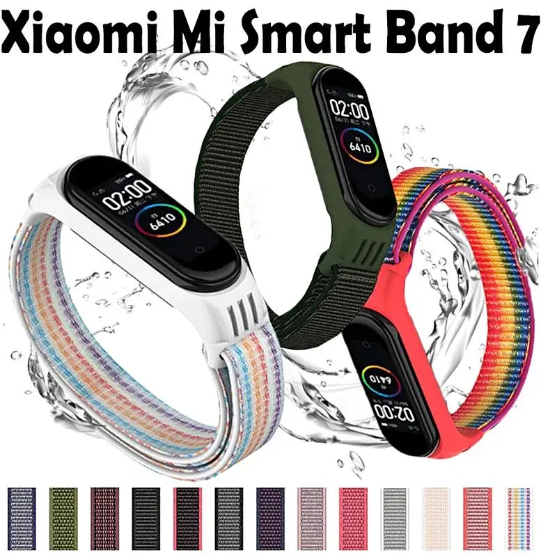 Ремінець до фітнес браслета BeCover Nylon Style для Xiaomi Mi Smart Band 7 Orange (707665) - фото 2